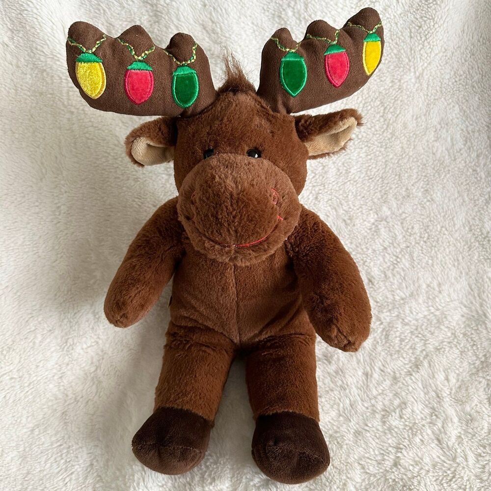 Build A Bear Hal The Moose Reindeer Plush Light Antlers 16” Christmas Stuffed